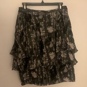 Worthington ruffle layered skirt